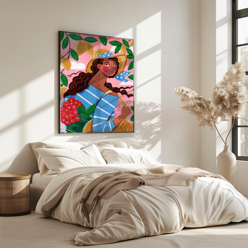 Porträt einer Frau an der Amalfiküste, Italien | Poster