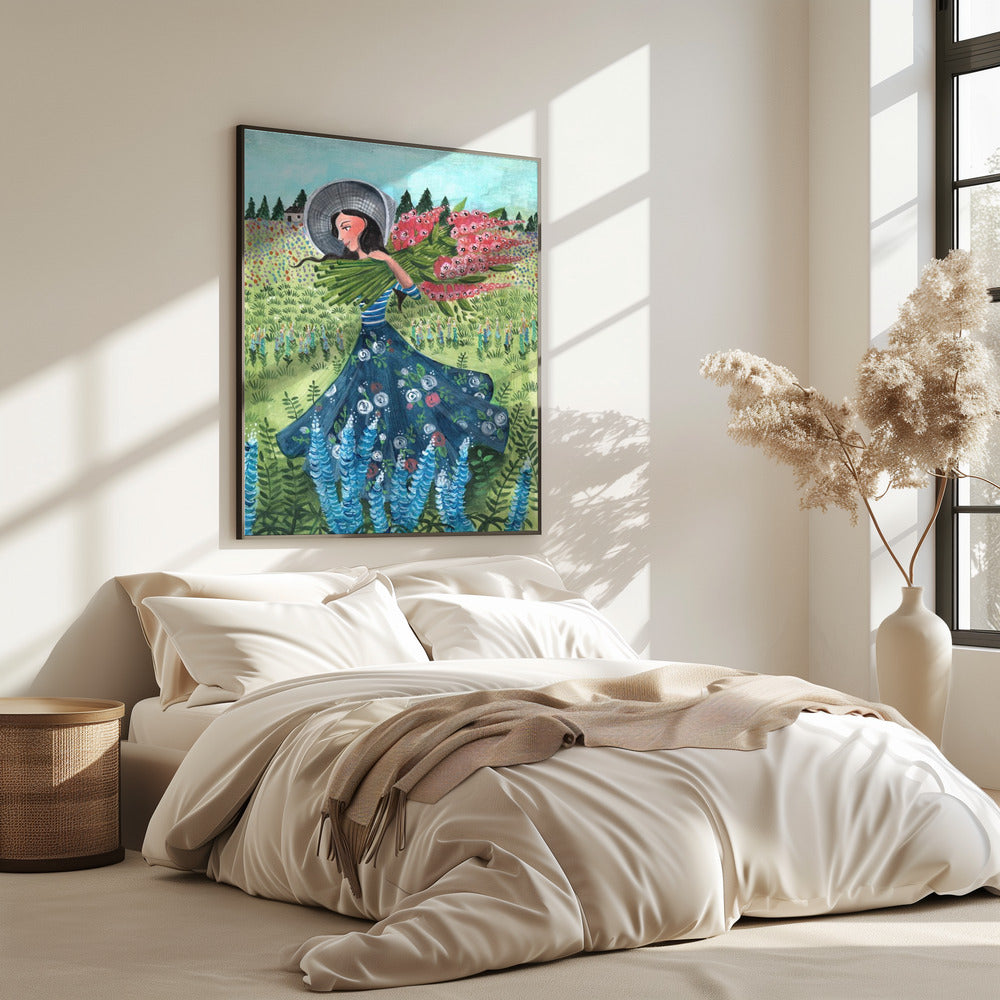 Spaziergang mit Feldblumen | Poster