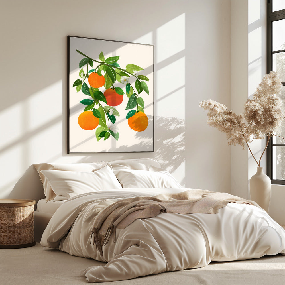 Orangen und Blüten II | Poster