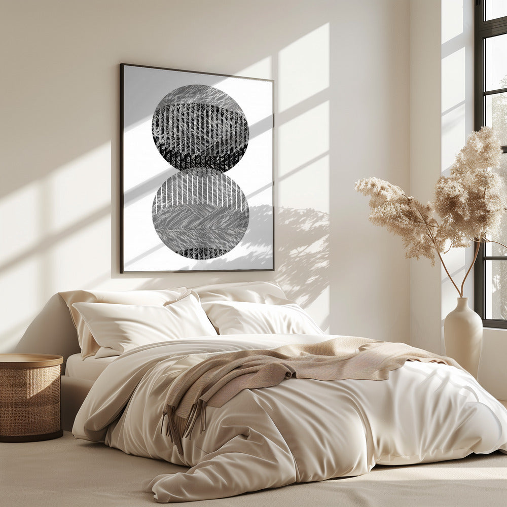 Schwarz-Graue Punkte Bauhaus Nr. 3 | Poster