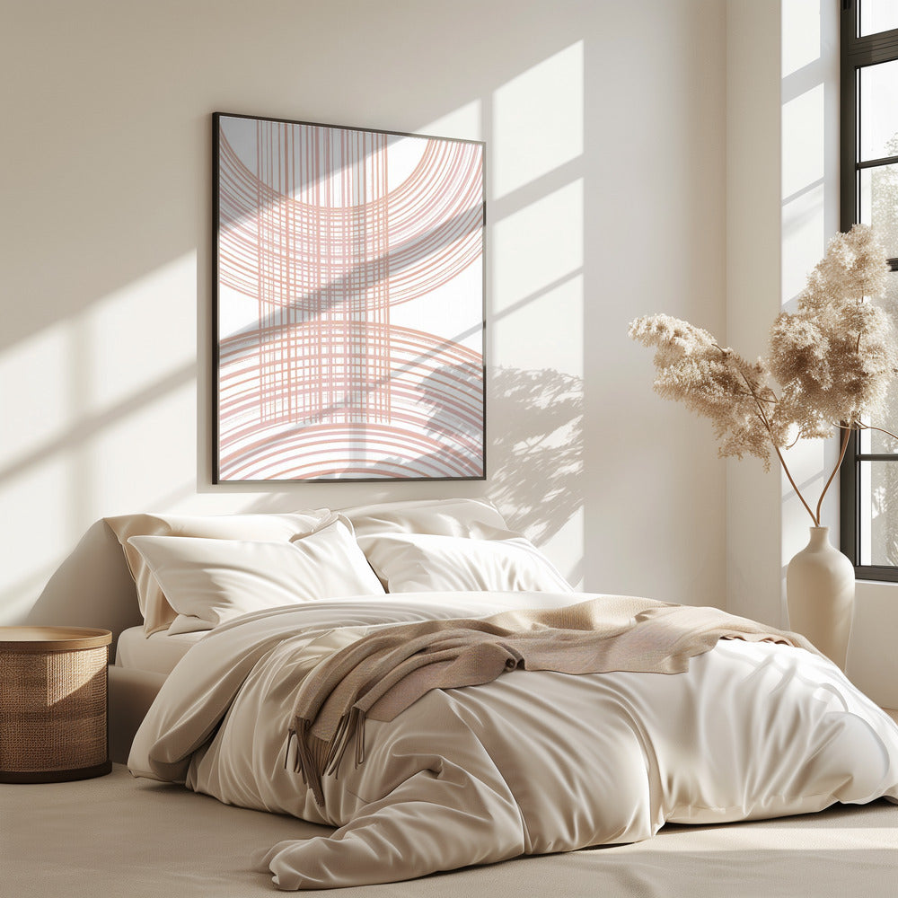 Geometrische Muster mit sich kreuzenden Linien | Poster