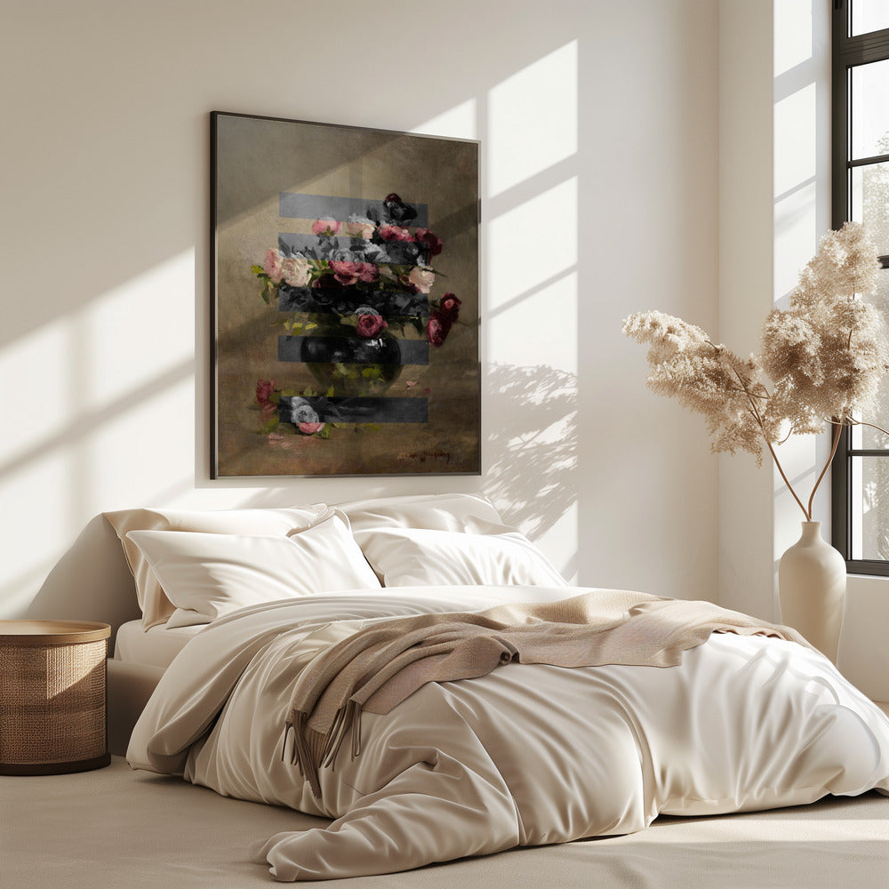 Blumenstrauß aus Vintage-Ölgemälden, Collage | Poster