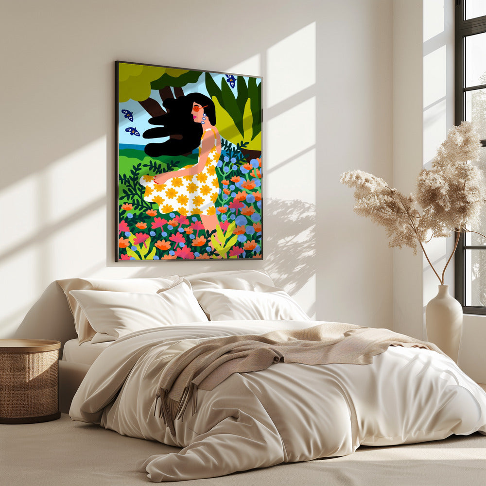 Blumen-Sommermädchen | Poster