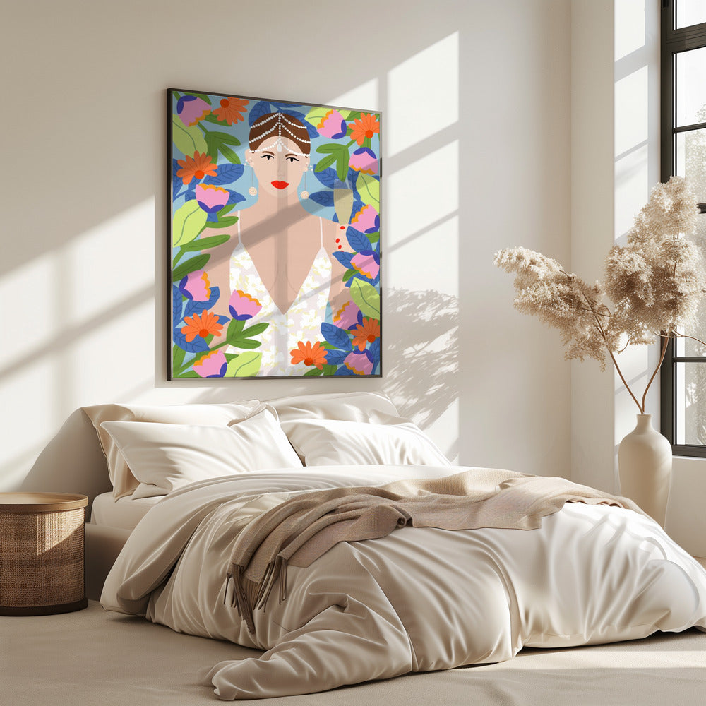 Sommerkönigin in Blumen | Poster