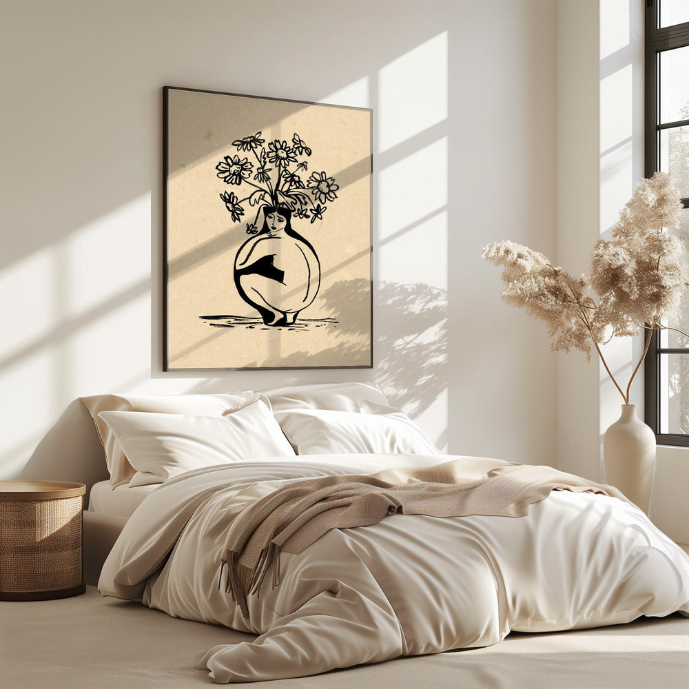 Frau in Vase | Poster