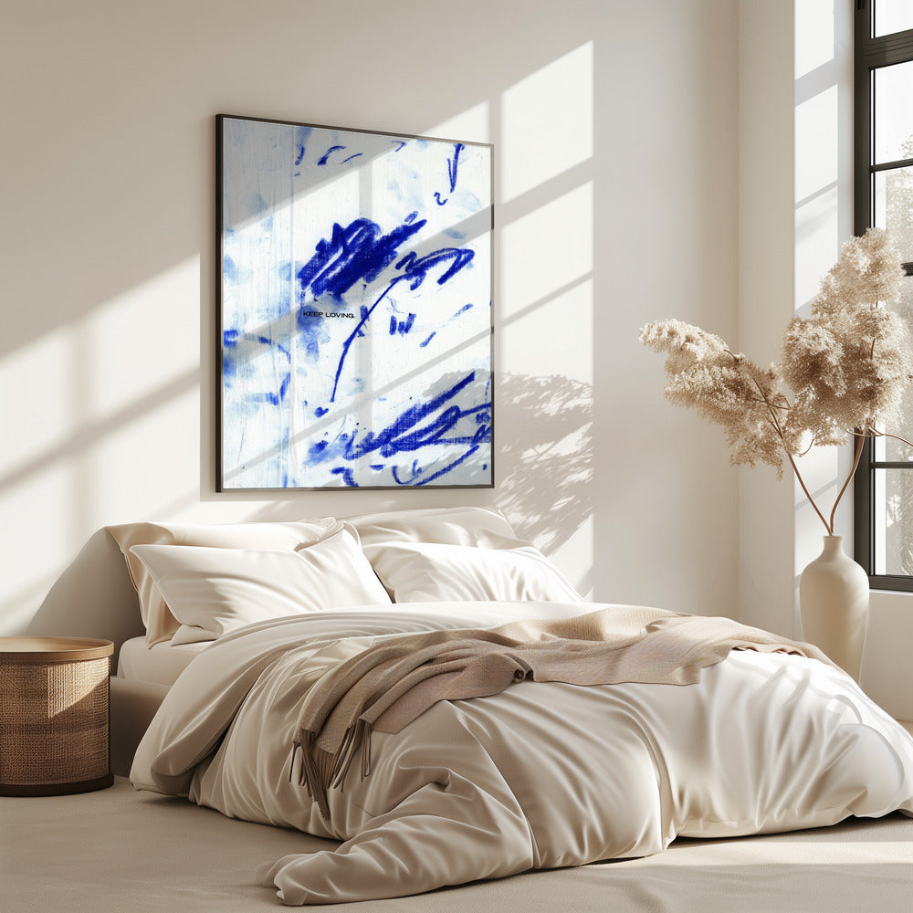Blaues Flüstern mit „Keep Loving“ | Poster