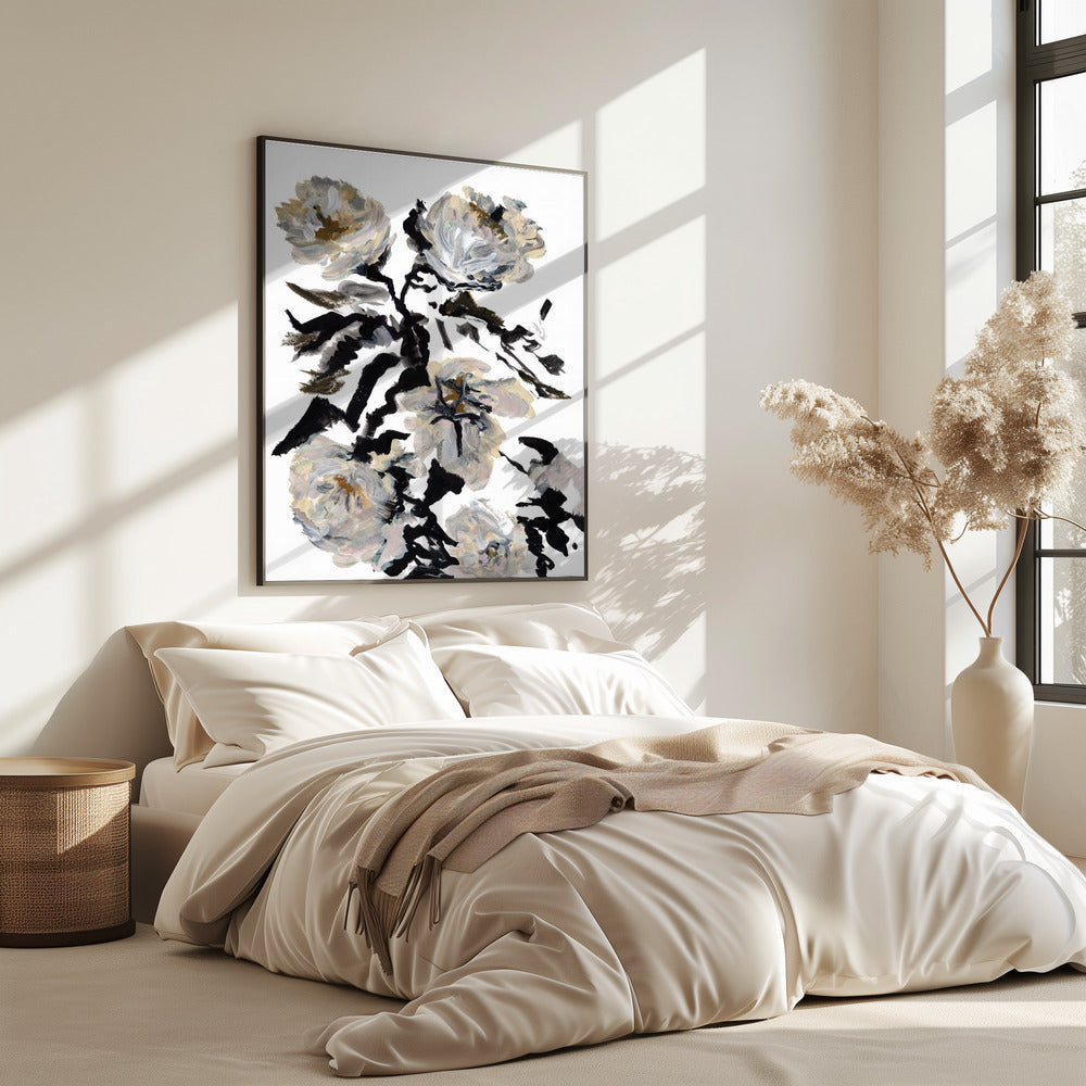 Le Jardin Botanique Schwarz-Weiß-Blume | Poster