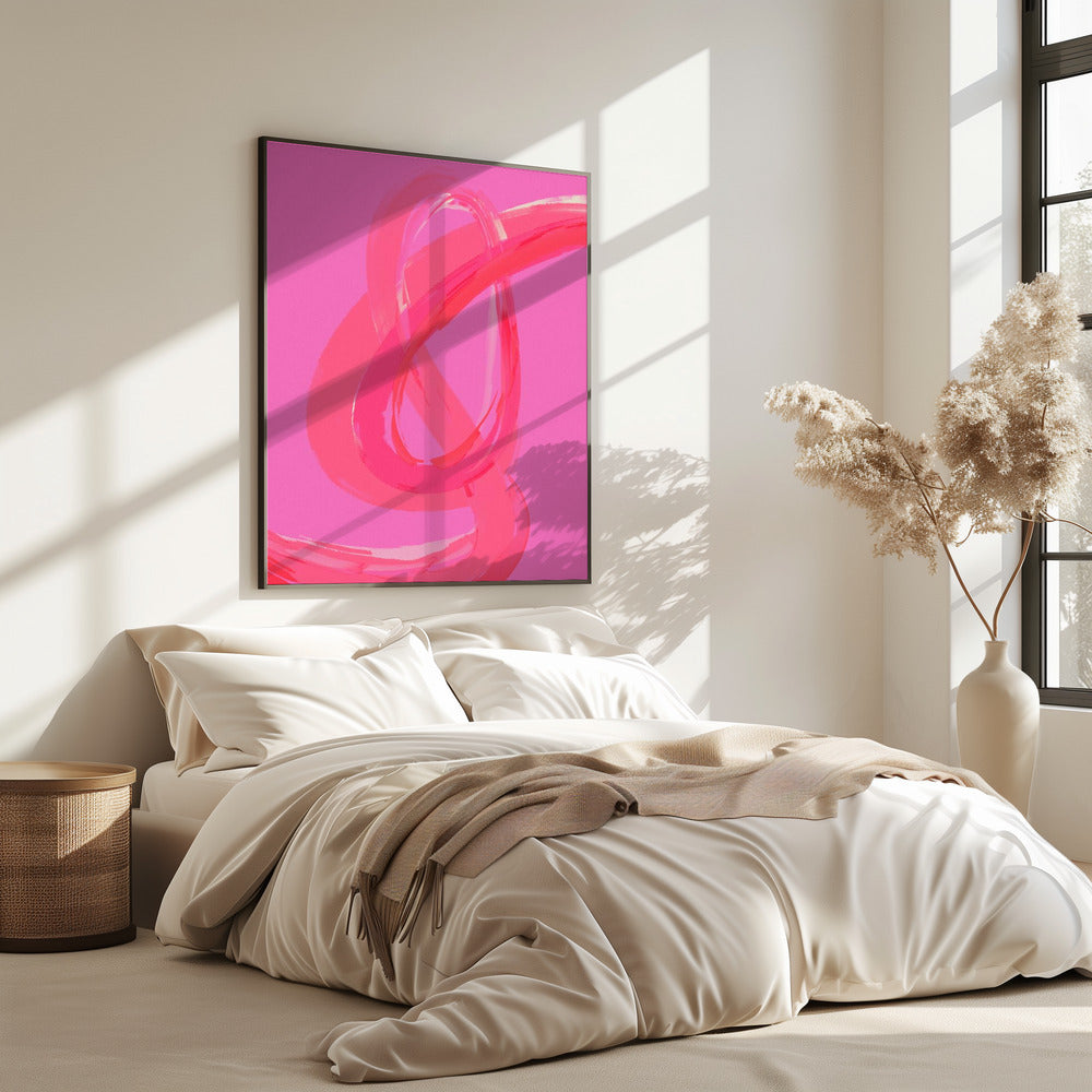 Leuchtend rosa Wirbel | Poster