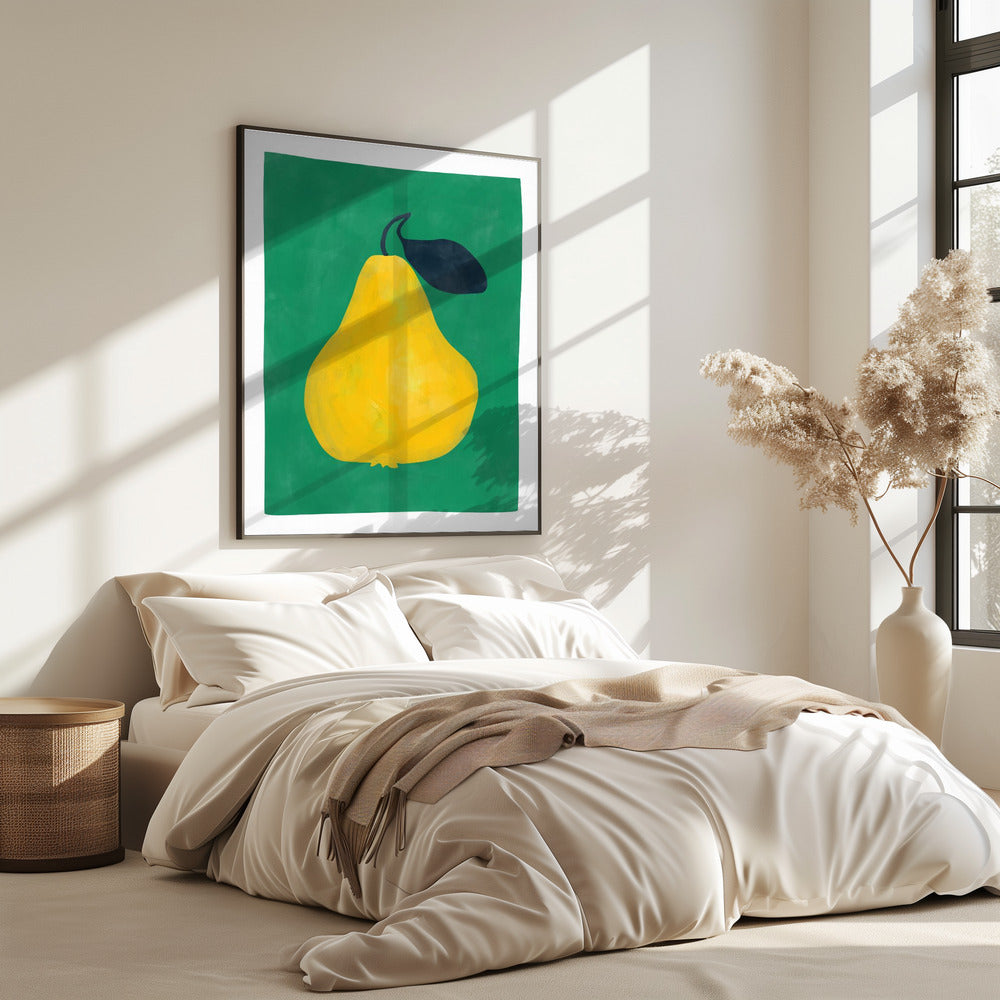 Minimalistisches Gelbes Birnen-Poster