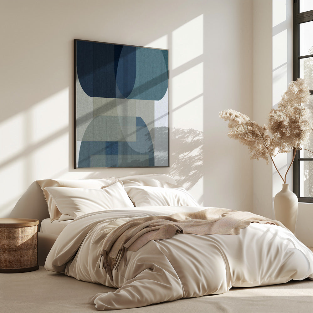 Gewebte blaue Schichten 2 | Poster