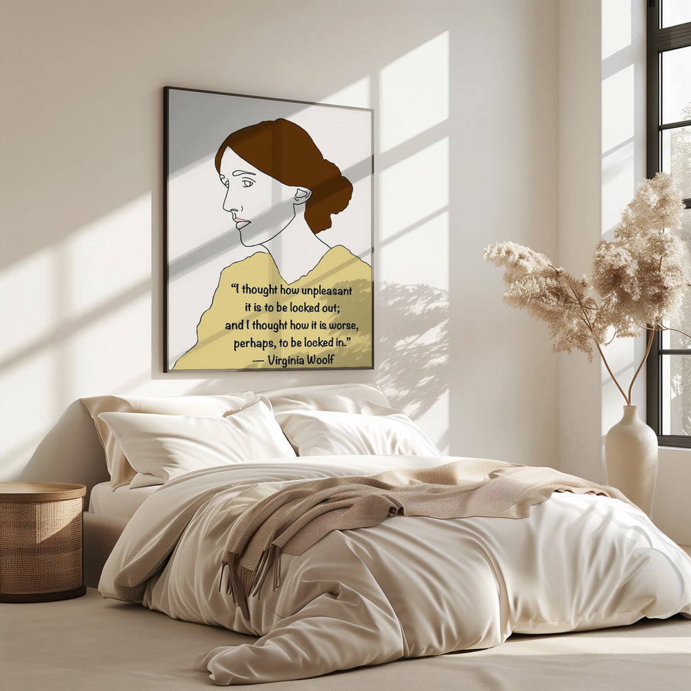 Virginia Woolf Art Gelb | Poster