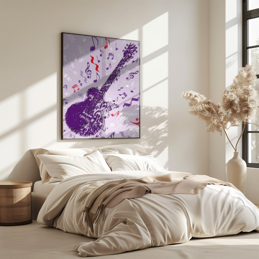 E-Gitarre Pop Art Explodierendes Poster