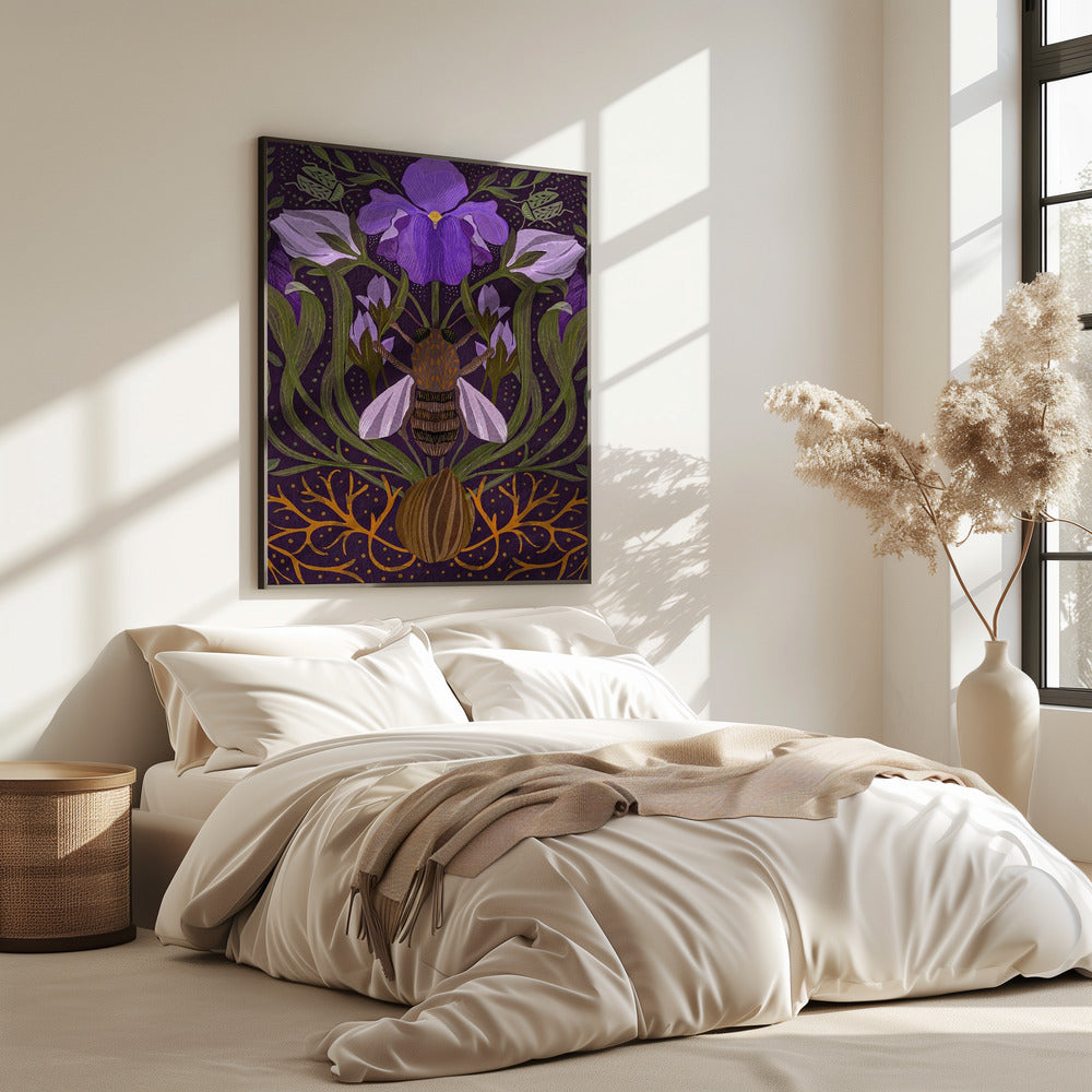 Biene und Iris | Poster