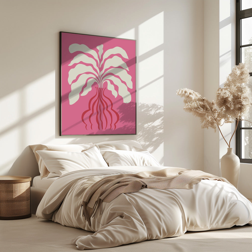 Minimalistisches Blatt und Vase | Poster