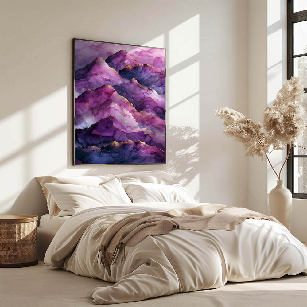 Magische Amethyst-Landschaftsgrafik (8) | Poster