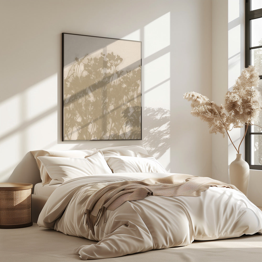 Wild Meadow in Ochre and White | Poster