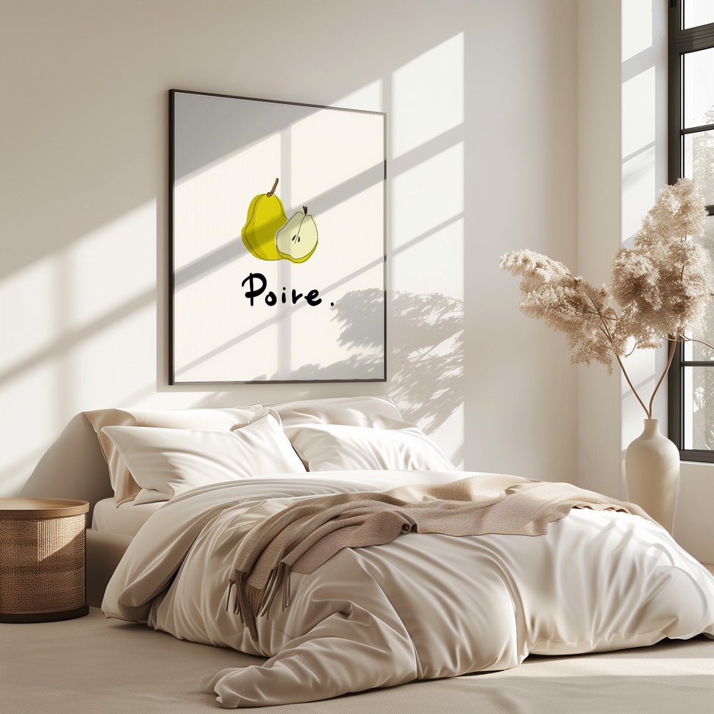 Moderne französische Obstkollektion „Birne / Poire“ | Poster
