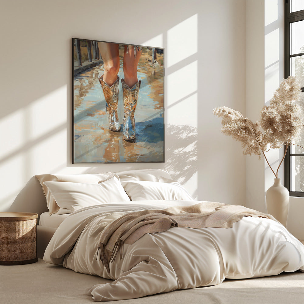 Silbernes Cowgirl | Poster