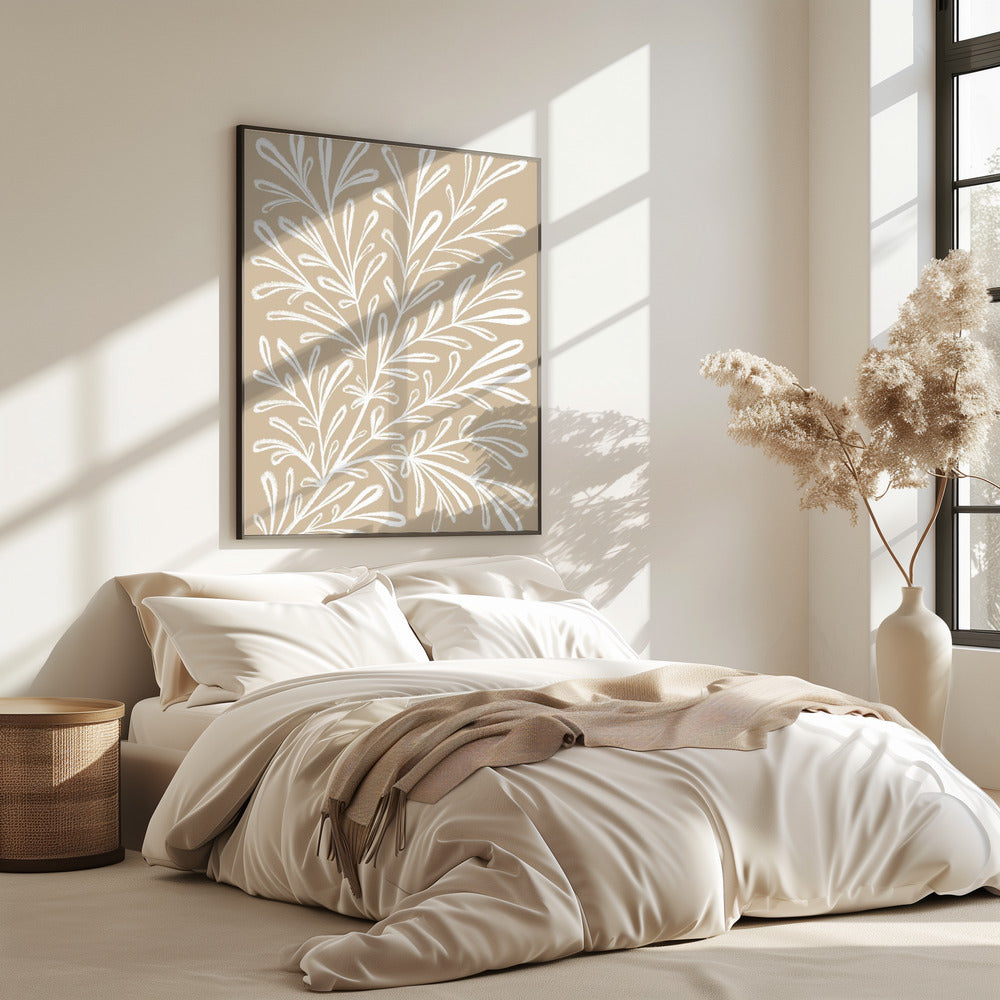 Beige-weiße Pflanze | Poster