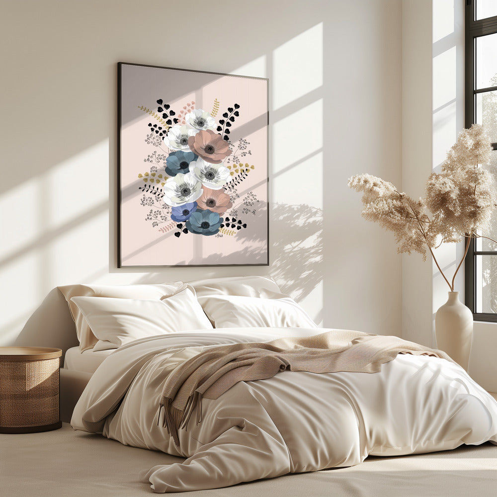 Anemonen Blumenstrauß | Poster
