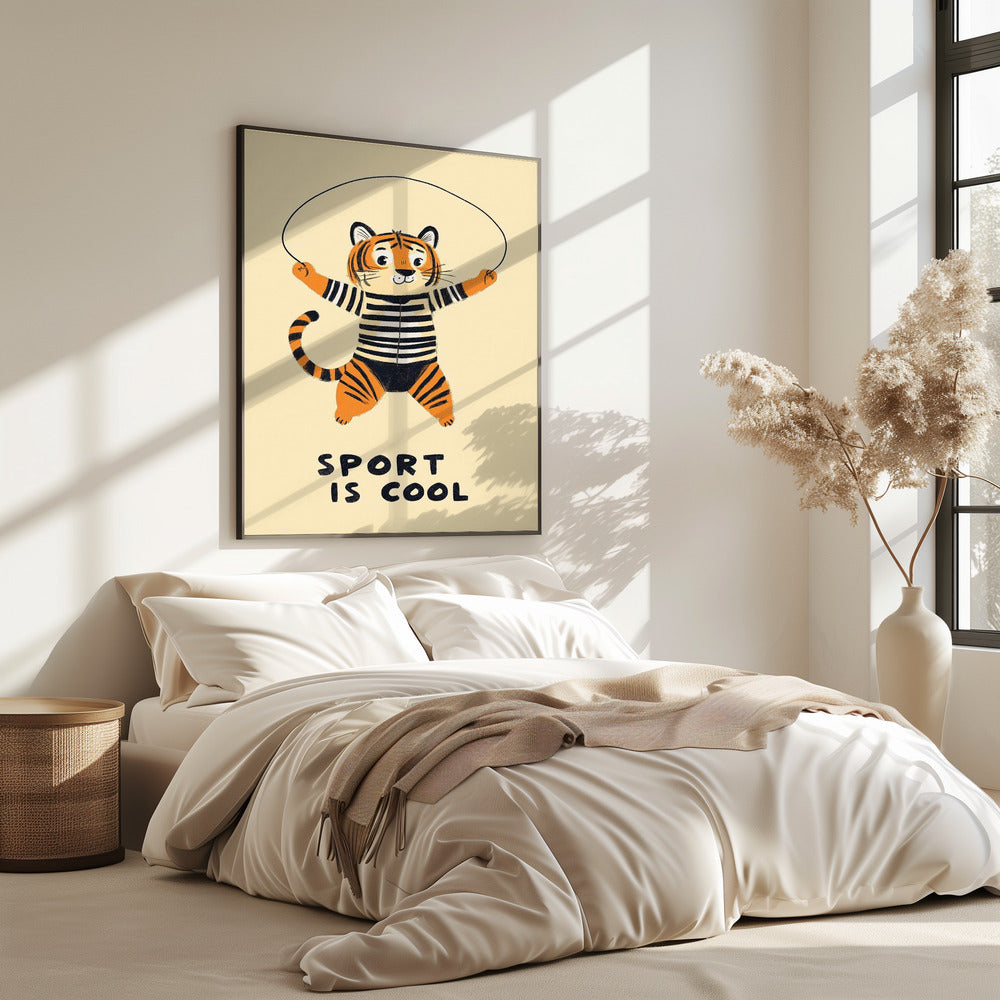 Springender Tiger-Spaß | Poster