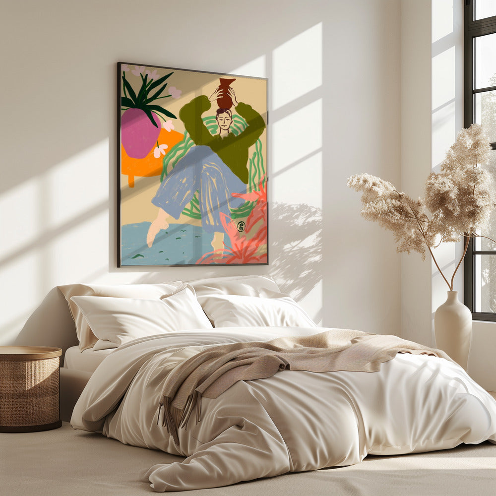 Frau mit Gefäß | Poster