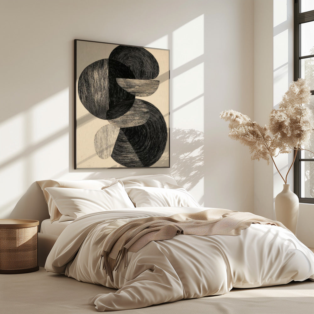 Schwarzes Freiform-Poster