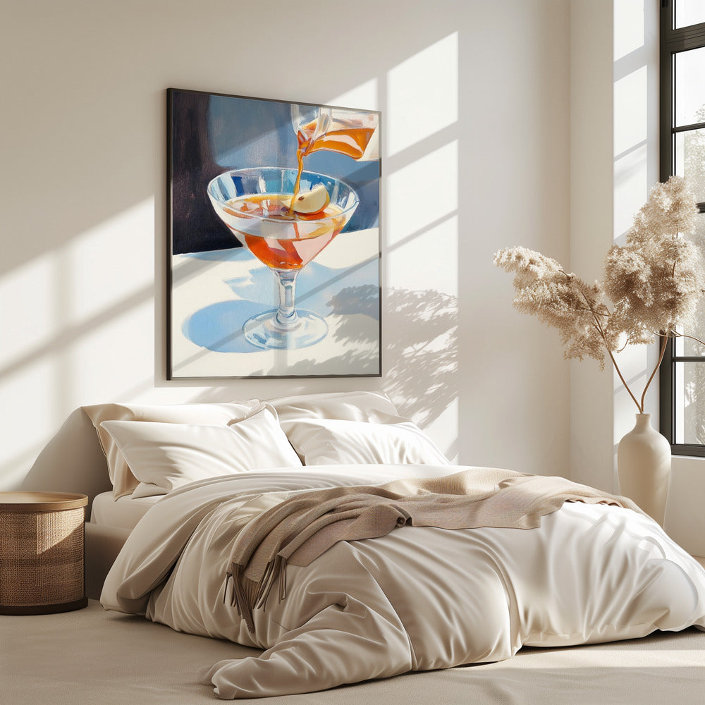 Zitronentee in ein Glas gießen | Poster