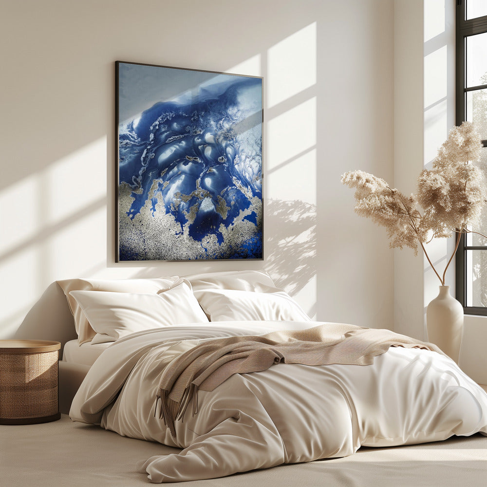 Beruhigend - "Ocean Wave Waltz 1" - Aquarellwellen | Poster