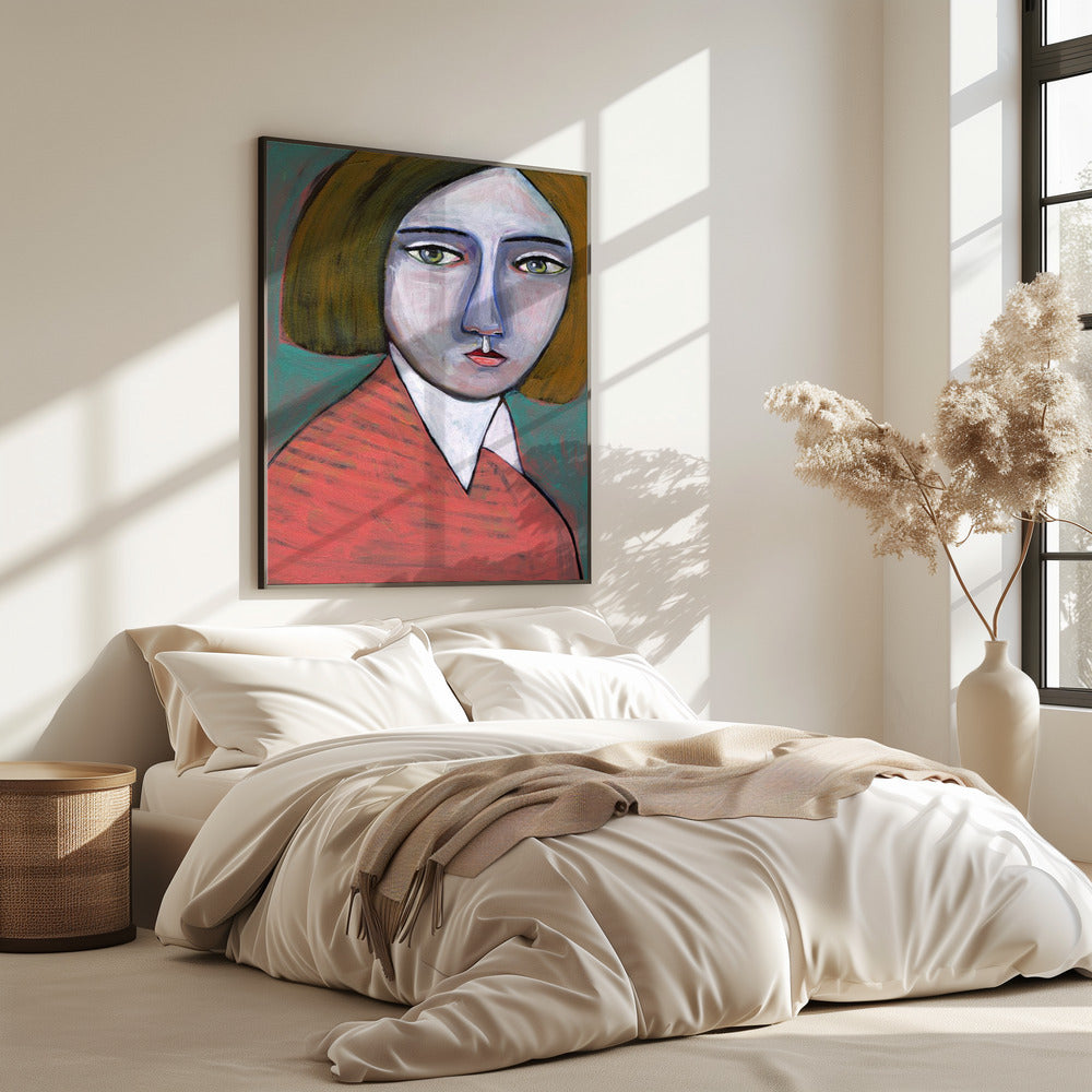 Dame im Melonenpullover | Poster
