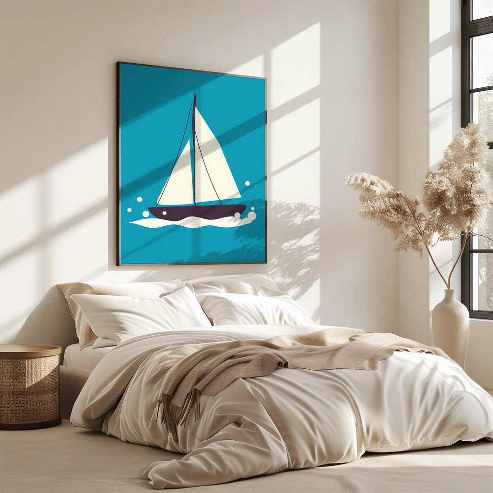 Segelboot auf dem Meer | Poster