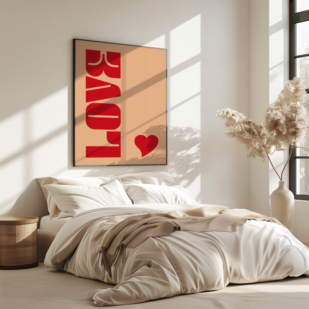 Roter fetter Schriftzug | Poster