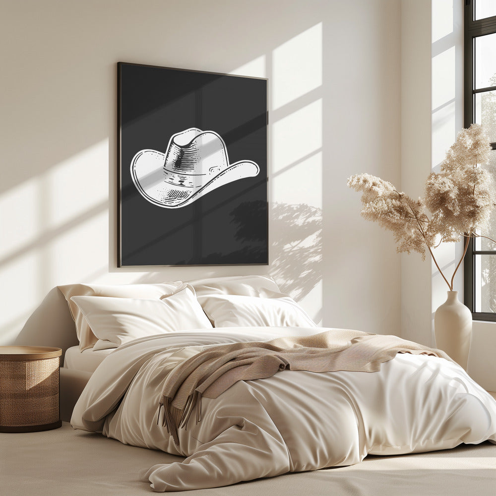Schwarzer Cowboyhut | Poster
