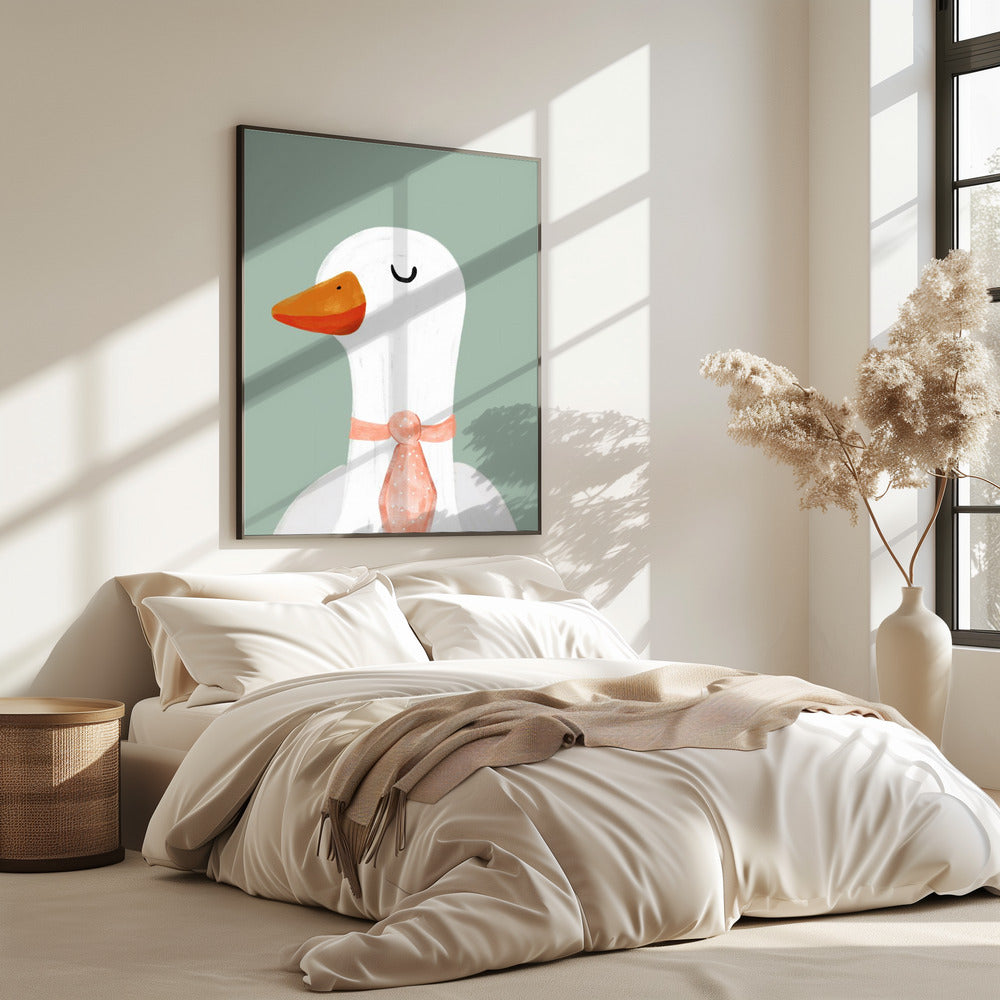 Gans mit Krawatte | Poster
