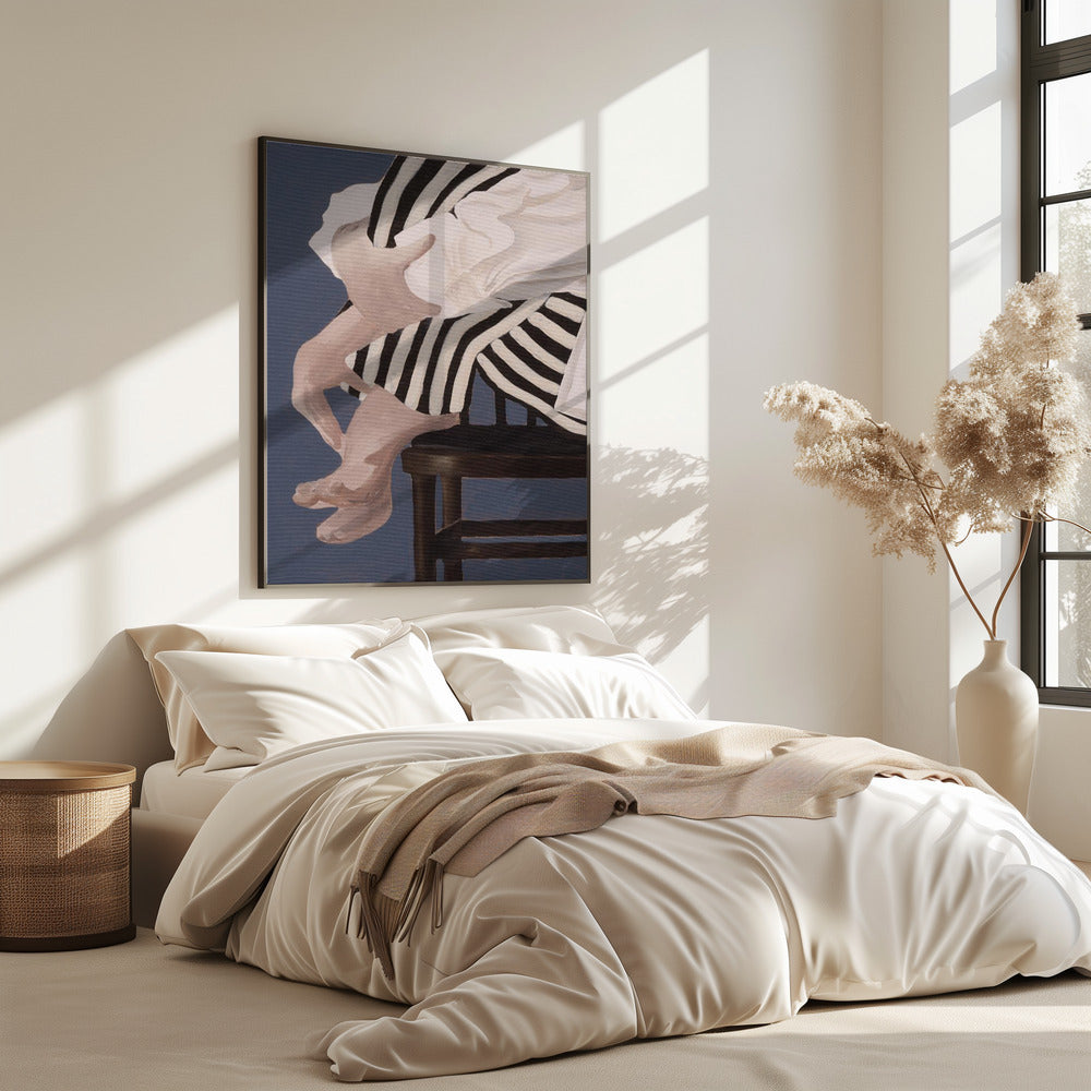 Auf einem Stuhl sitzende Figur | Poster