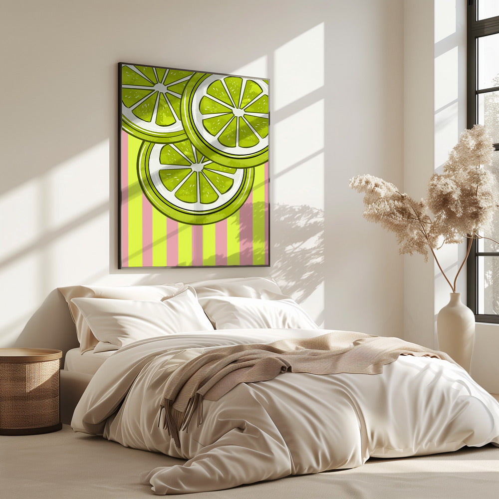 Limette auf Pink | Poster