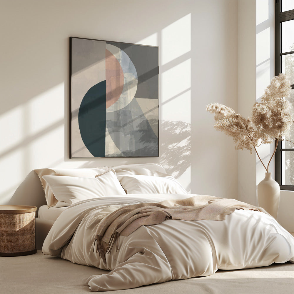 Geometrische Formen und gedämpfte Farben | Poster