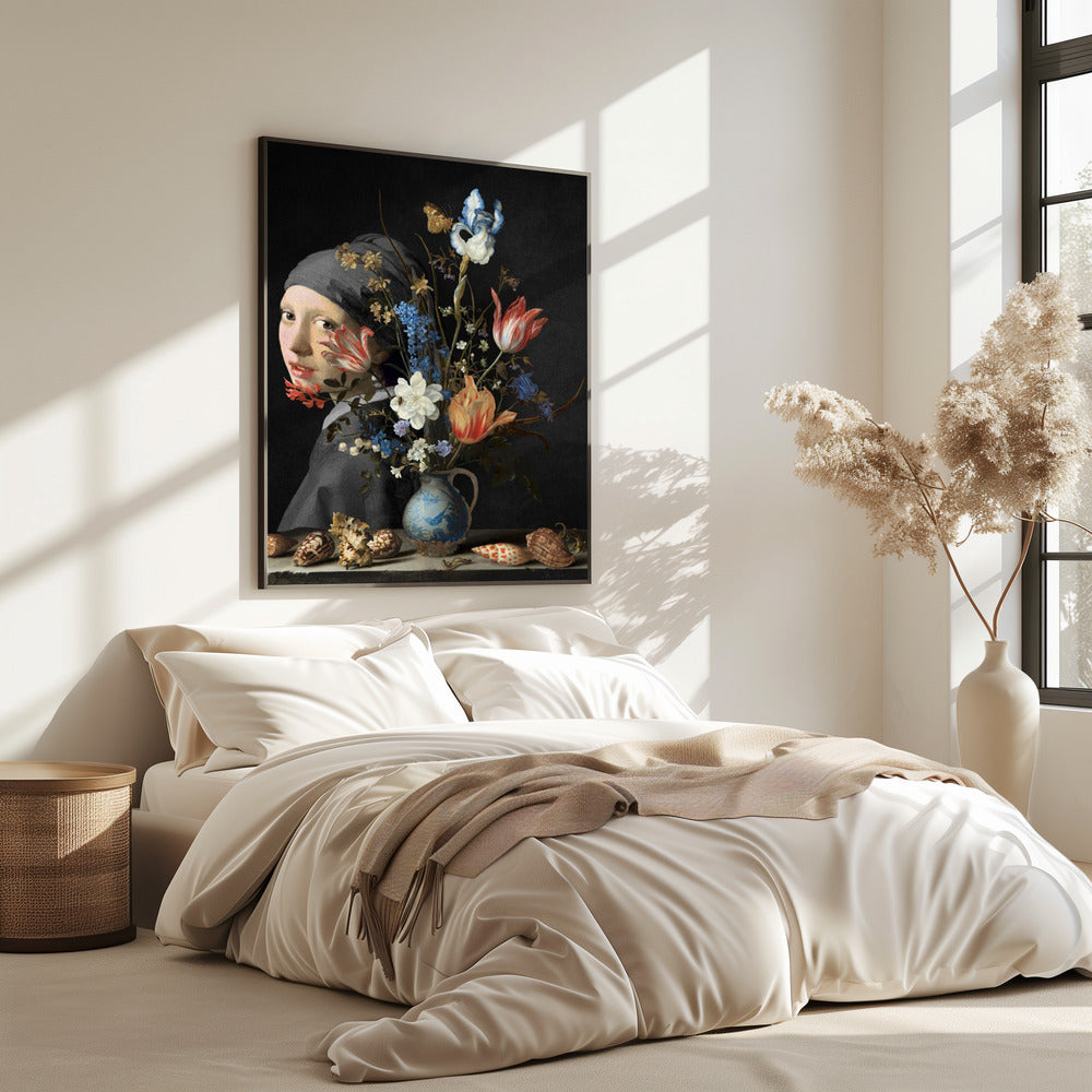 Girl With a Pearl Earring -  Behind a Wan Li Vase Edition | Poster