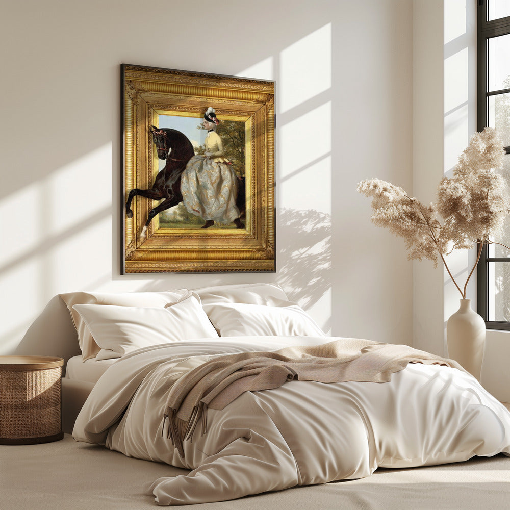 Die Dame und ihr Pferd | Poster