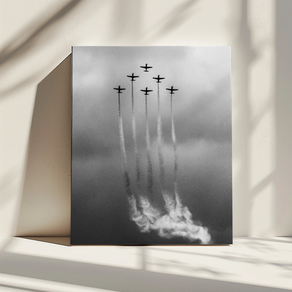 Sechs auf Wolke | Leinwand