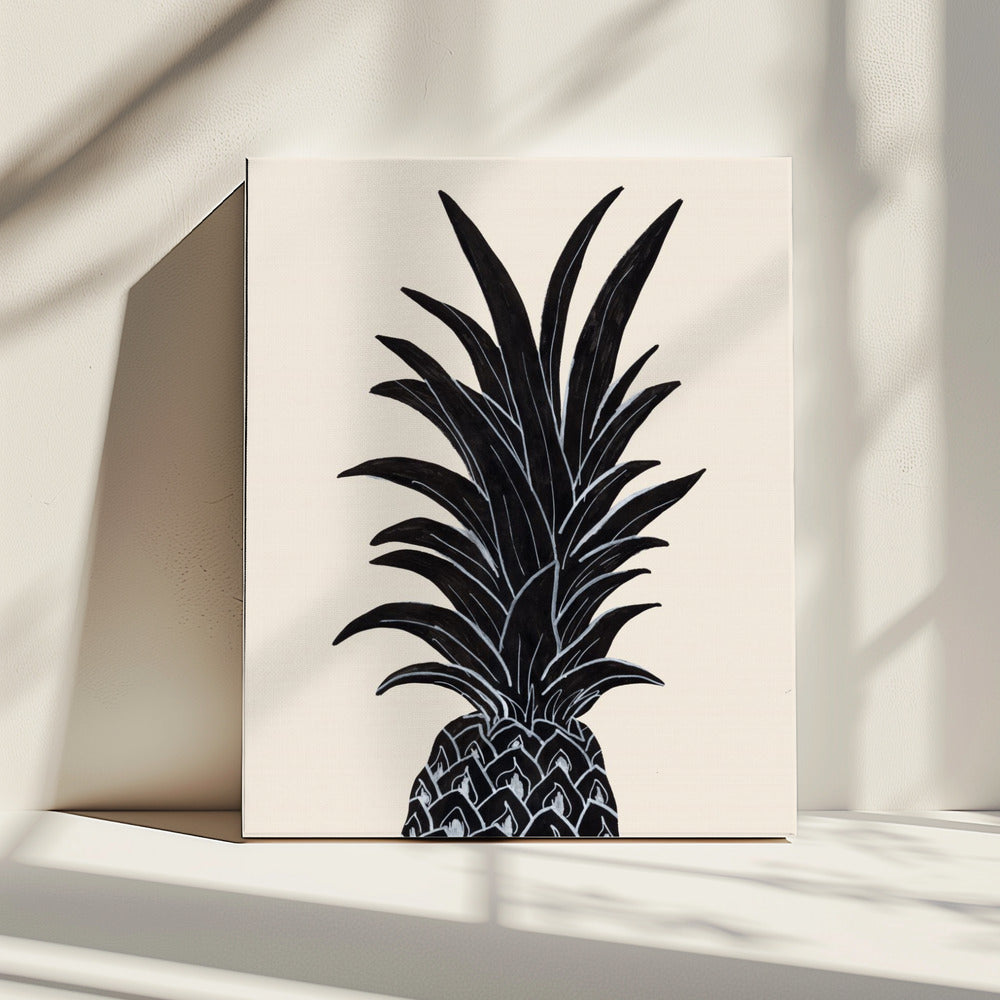Schwarze Ananas | Leinwand