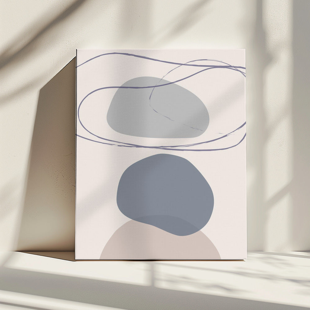 New Shapes Blue No 4 | Leinwand