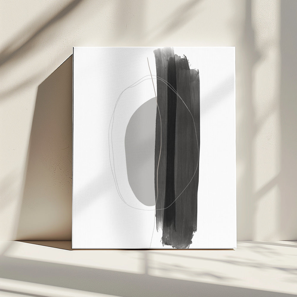 Monochrome Pinselstriche | Leinwand
