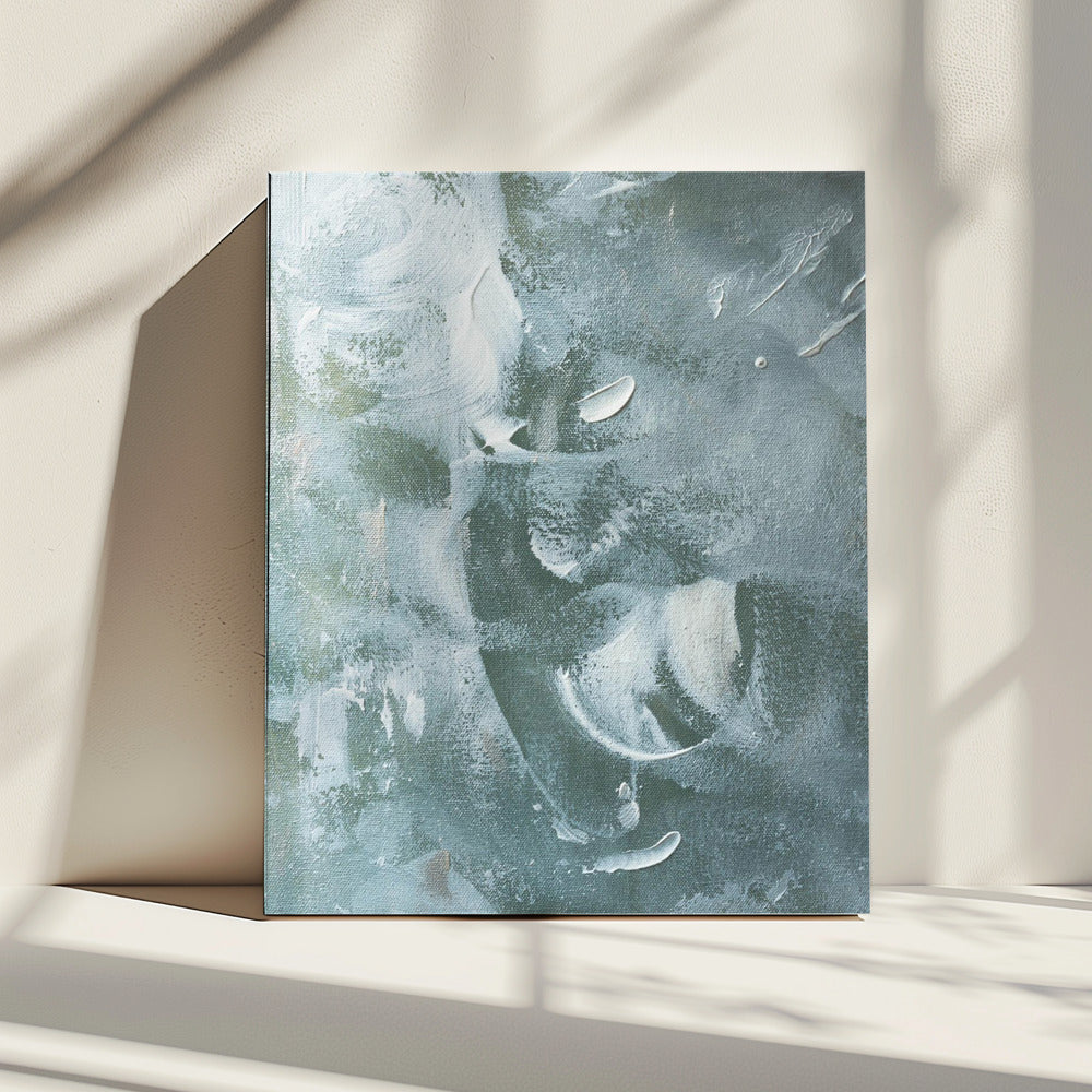 Grünes und weißes Acryl | Leinwand