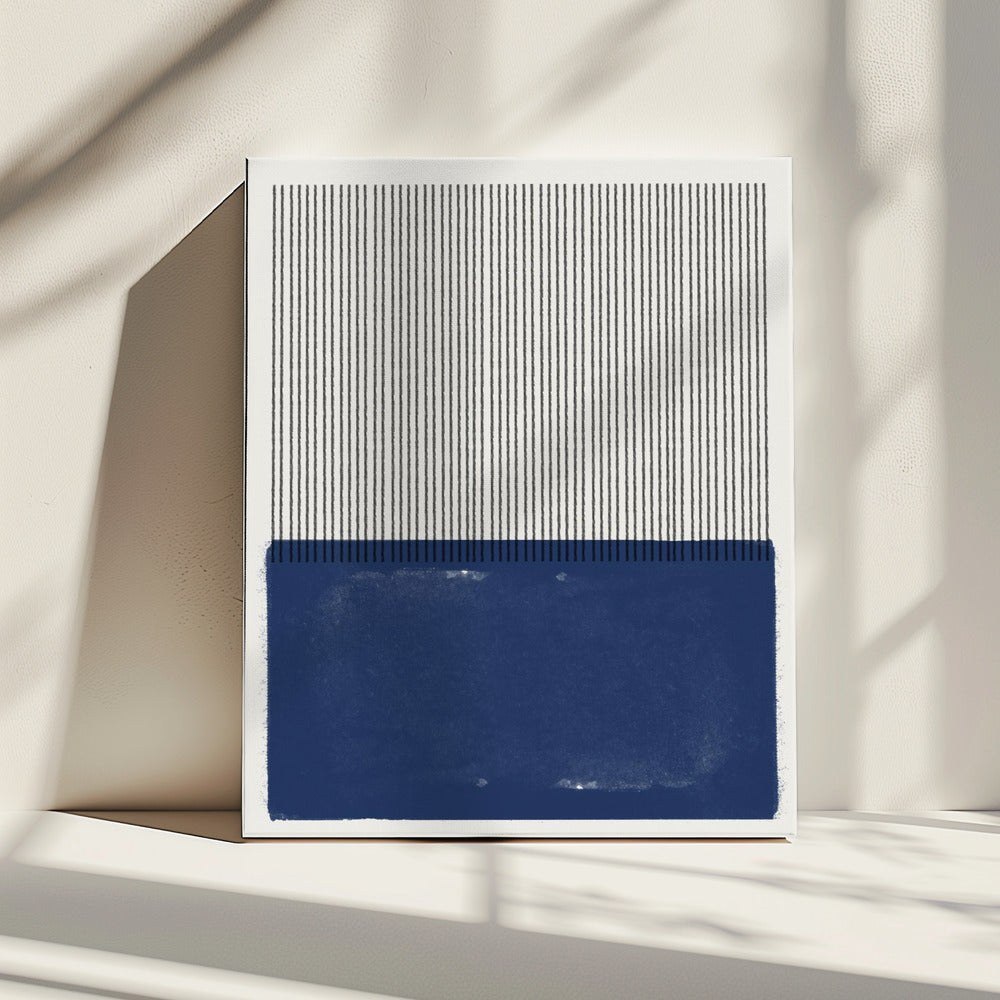 Blaue Linie Harmonie | Leinwand