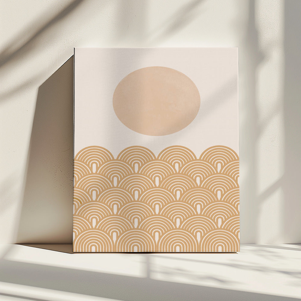 Goldene Sonnenwellen | Leinwand