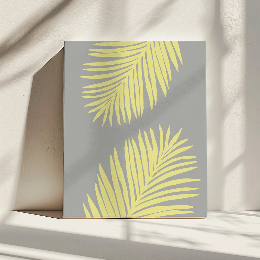 PALMBLATT 01 GELB | Leinwand