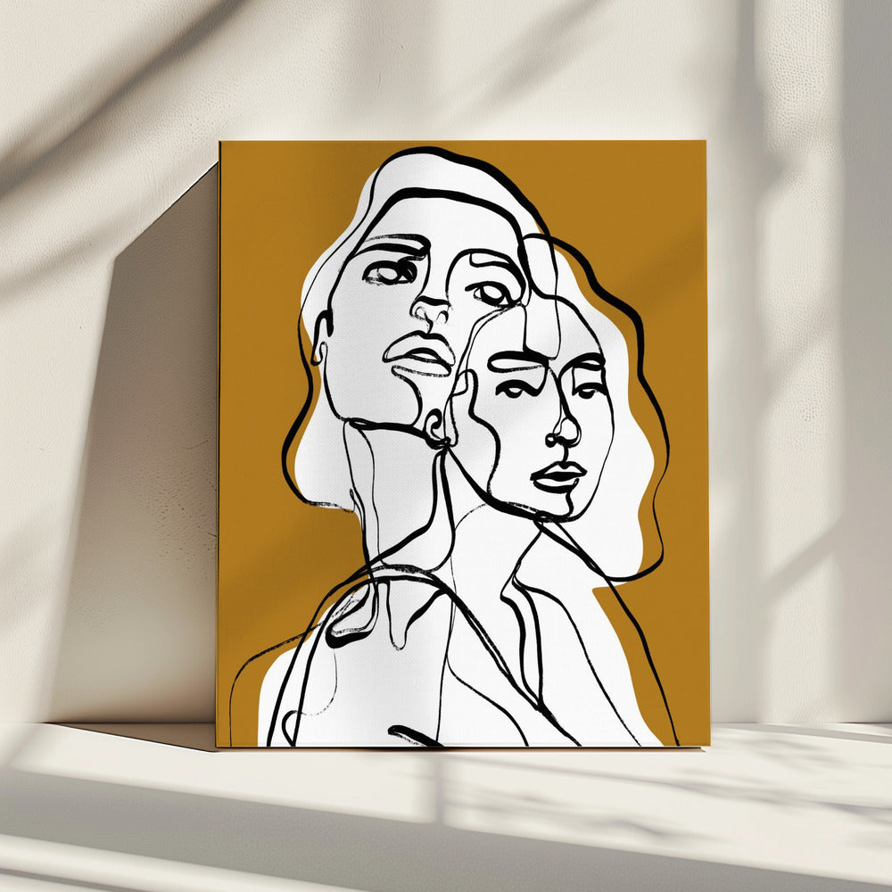 Verwobene Gesichter | Leinwand