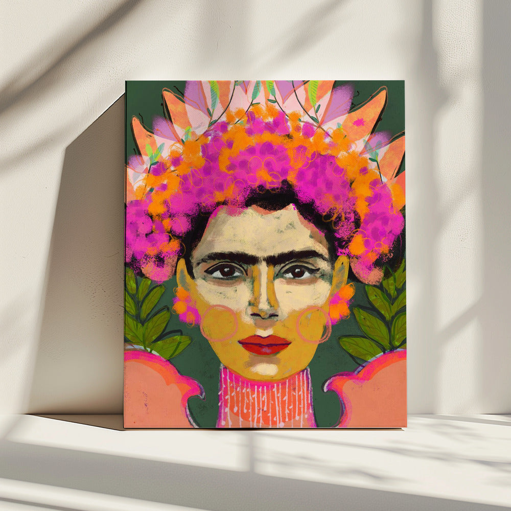 Lebendige Blumenkrone | Leinwand