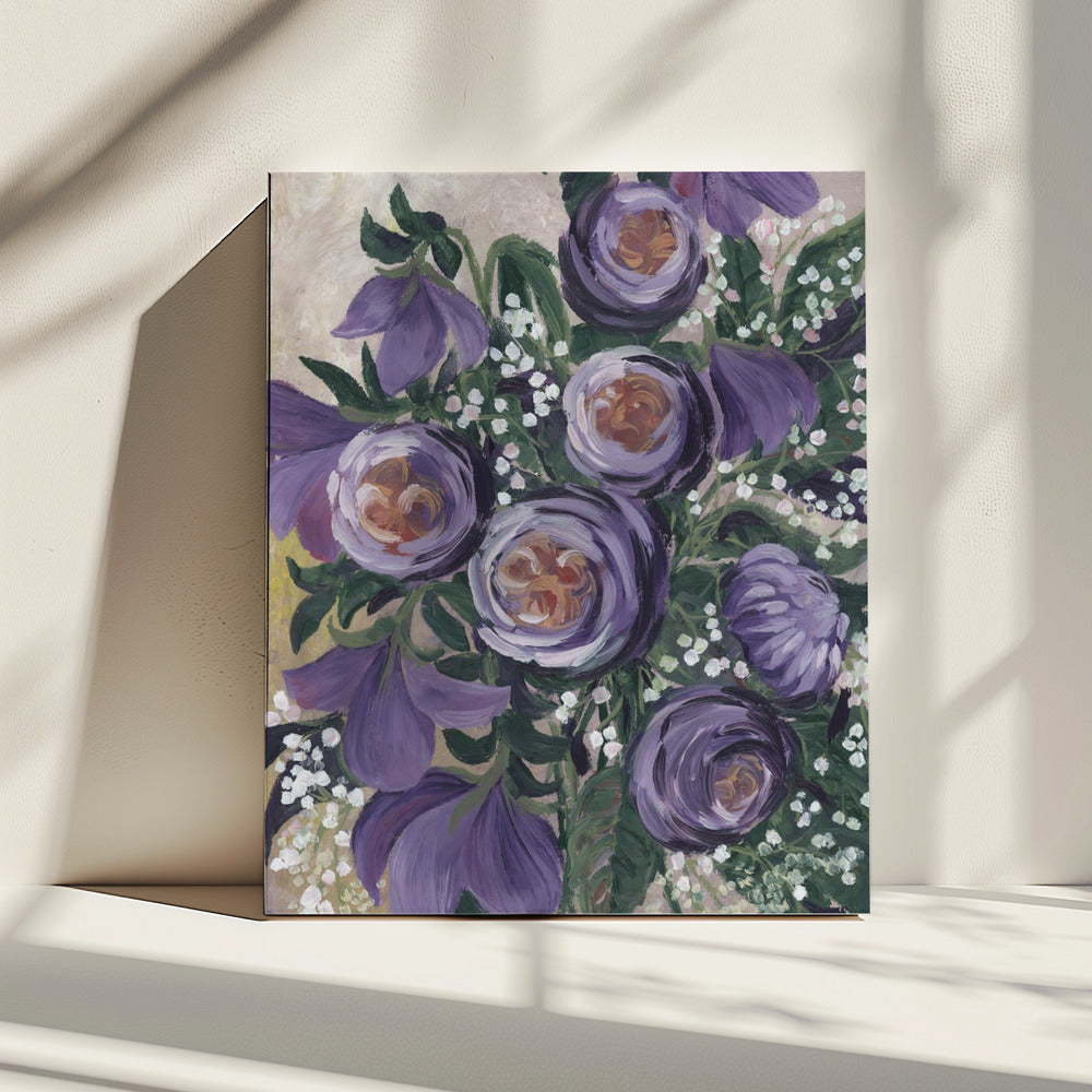 Aaliyah malerische englische Rosen | Leinwand